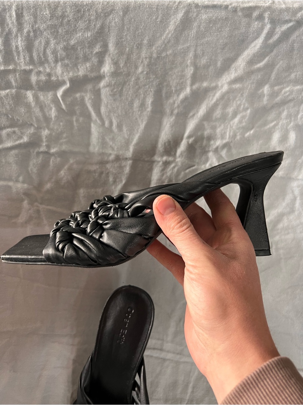 NORDSTROM open edit knotted heel square toe